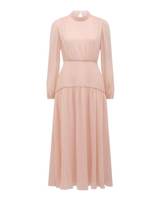 Forever New Pink Celine Shimmer Maxi Dress