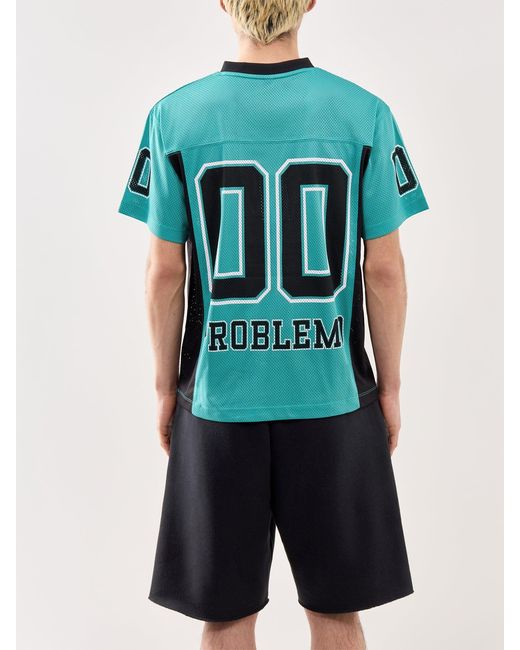 No Problemo Green Nyp Sports Short Sleeve Jersey for men
