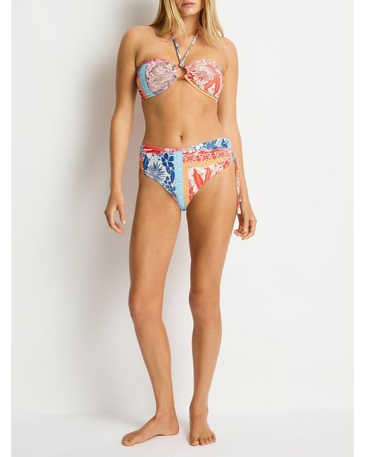 Sea Level White Coco Island Mid Drawstring Bikini Bottom