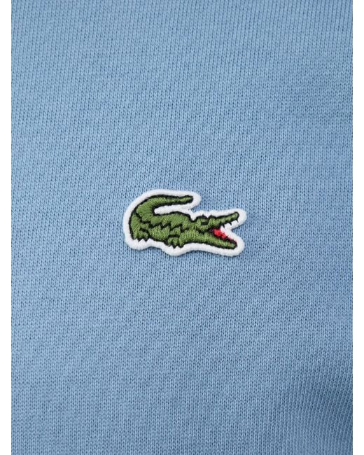 Lacoste Blue Classic Blend Overhead Hoodie for men