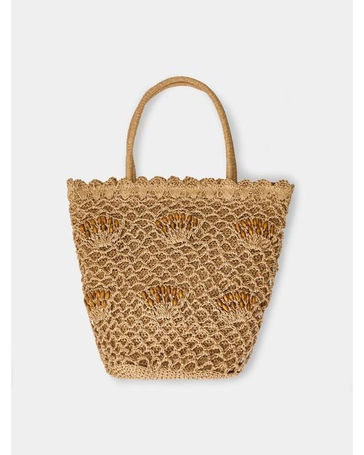 Pieces White Kalanja Shopper Beach Bag