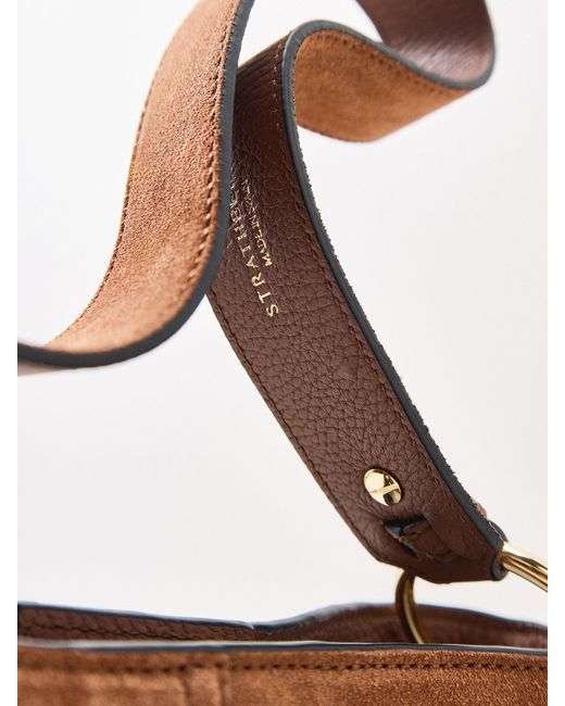 Strathberry Brown Lana Hobo Suede Tote Bag
