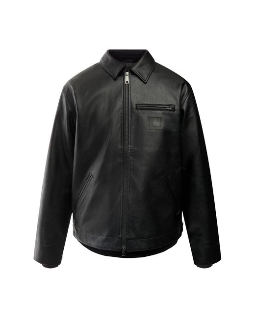 Carhartt Black Detroit Leather Jacket for men