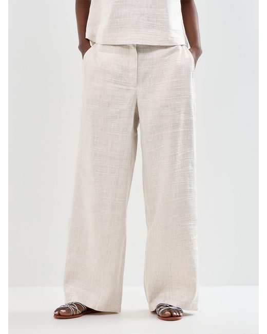 Eileen Fisher Gray High Waisted Wide Leg Trousers