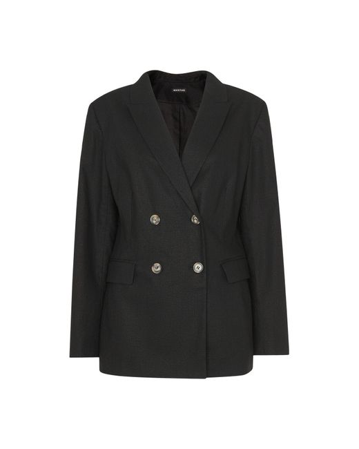Whistles Black Women's Lindsey Linen Blend Blazer