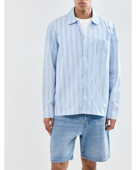 SELECTED Blue Murray Poplin Overshirt, Cotton for men