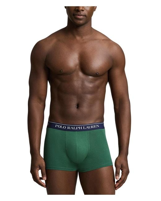 Polo Ralph Lauren Green Classic Trunks Three Pack Multi for men