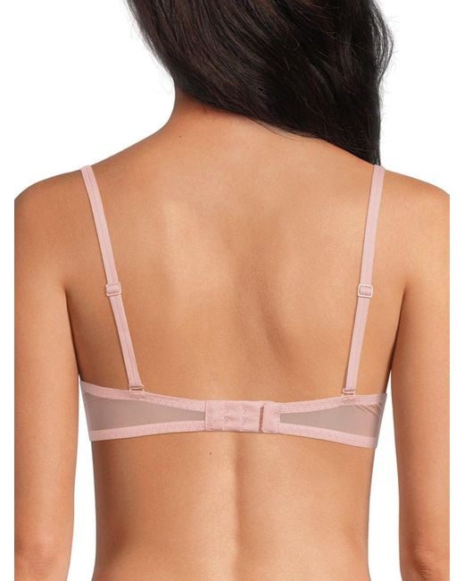 Calvin Klein Pink Sheer Marquisette Lightly Lined Demi Bra