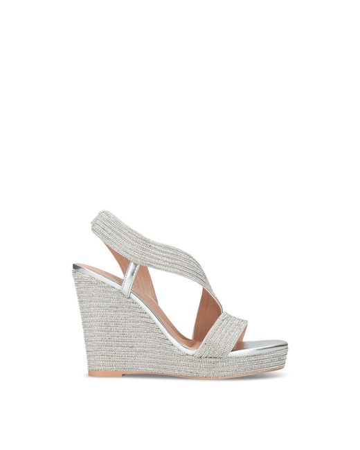 Carvela Kurt Geiger White Women's Gala Wedge Jewel 110