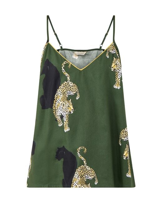 Cyberjammies Green Leopard Print Cami