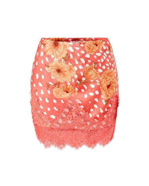 Never Fully Dressed Pink Coral Poppy Mini Maeva Skirt