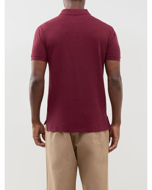 Polo Ralph Lauren Red Slim Fit Polo Shirt for men
