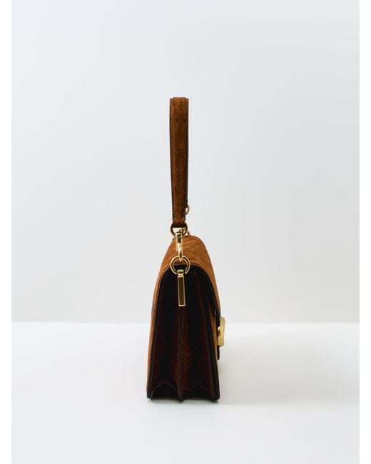 COACH Brown Suede Chain Tabby Shoulder Bag