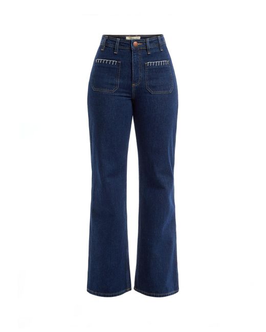 seventy + mochi Blue Seventy + Mochi Women's Patched Pocket Mabel Jeans