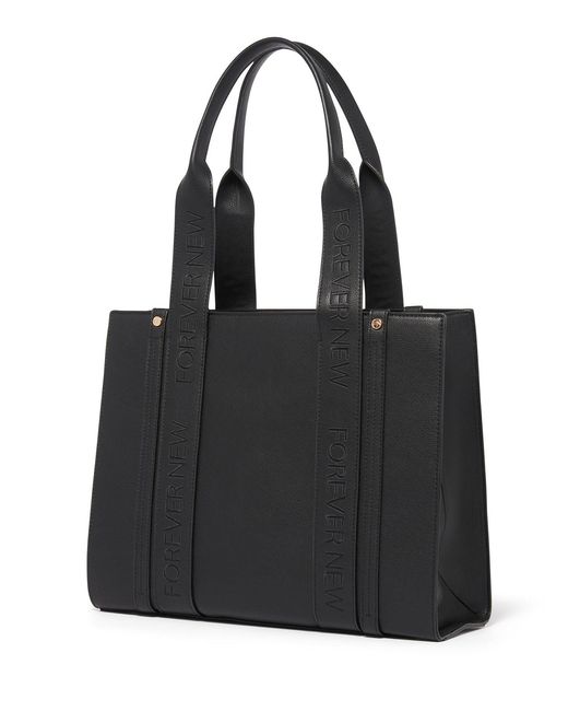 Forever New Black Signature Alison Structured Tote Bag