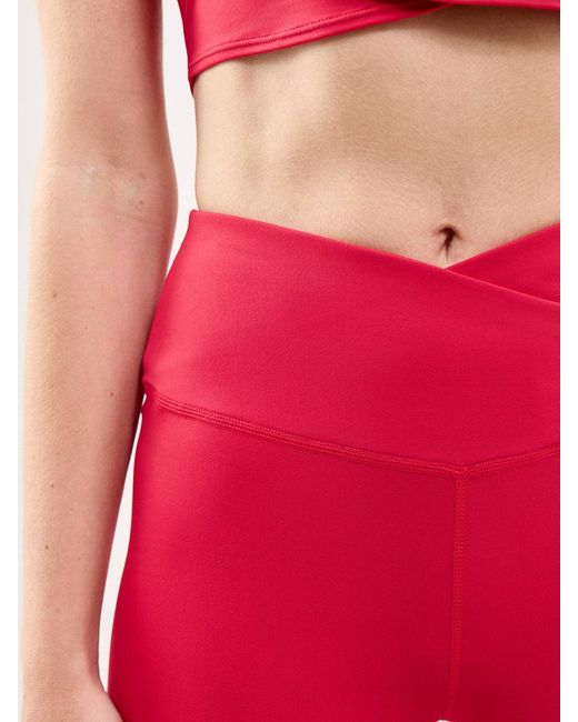 Sweaty Betty Red All Day 7/8 Wrap Waist Leggings