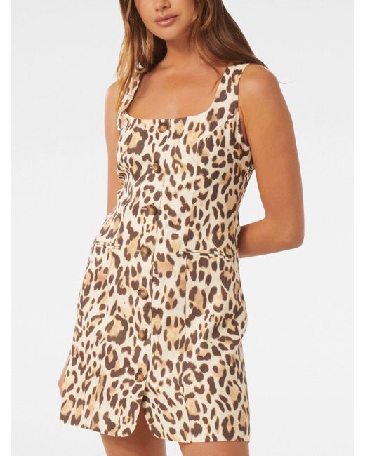 Forever New White Women's Caprice Scoop Neck Mini Dress