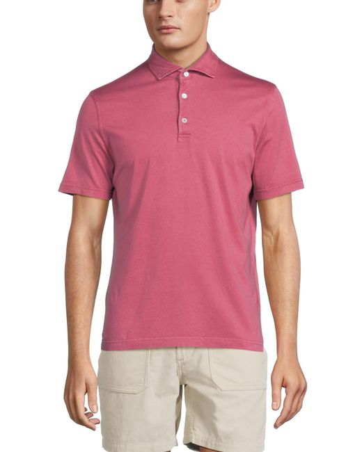 Fedeli Pink Men's Zero Polo T-shirt for men