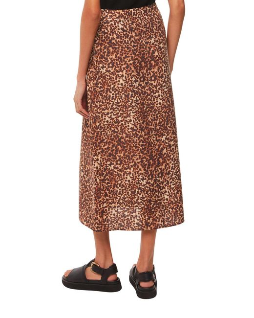 Whistles Multicolor Women's Marble Spot Front Split Skirt