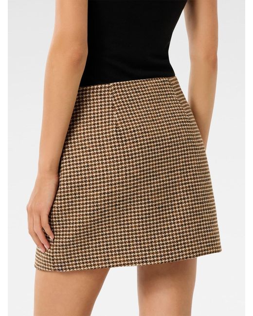Forever New Natural Kaia Checked Mini Skirt