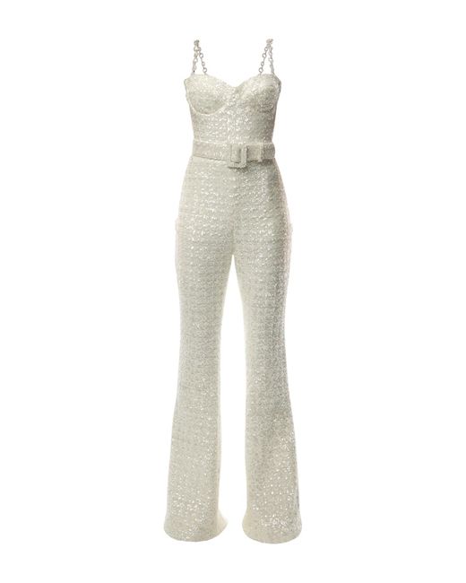 Nadine Merabi White Lucinda Jumpsuit
