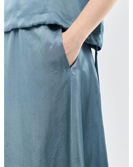 Eileen Fisher Blue Full Length Lantern Skirt
