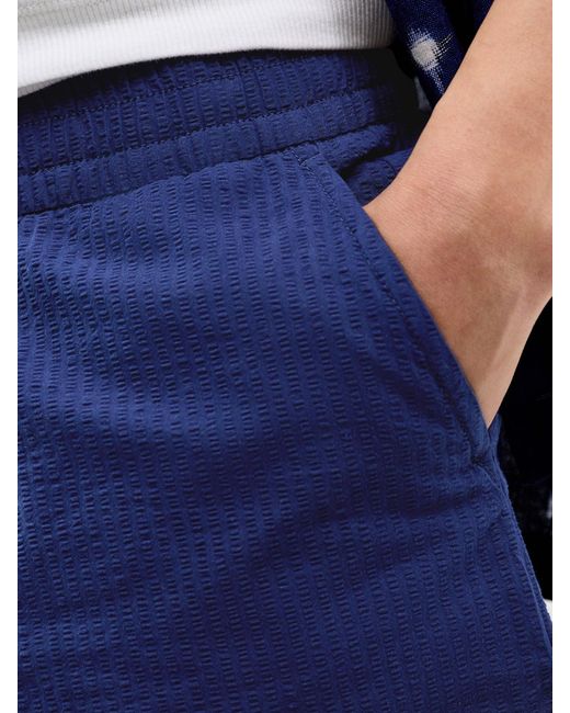 SELECTED Blue Stuart Seersucker Shorts for men
