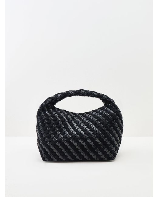 Gianni Chiarini Black Aurelie Woven Small Tote Bag