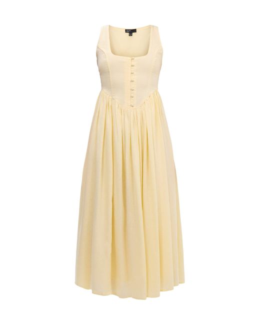 Nobody's Child White Blend Cora Midi Dress
