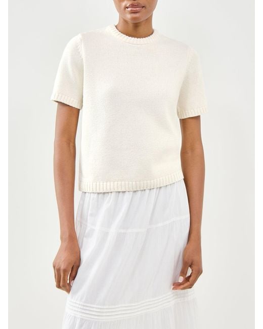 Pretty Lavish White Molly Chunky Knit Jumper