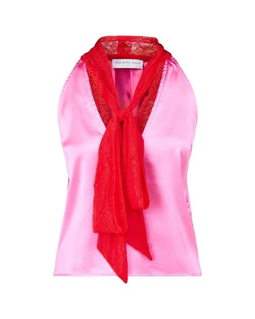 Never Fully Dressed Pink Lace Halter Top