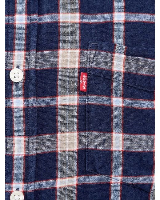 Levi's Blue Sunset One Pocket Short Sleeve Shirt for men