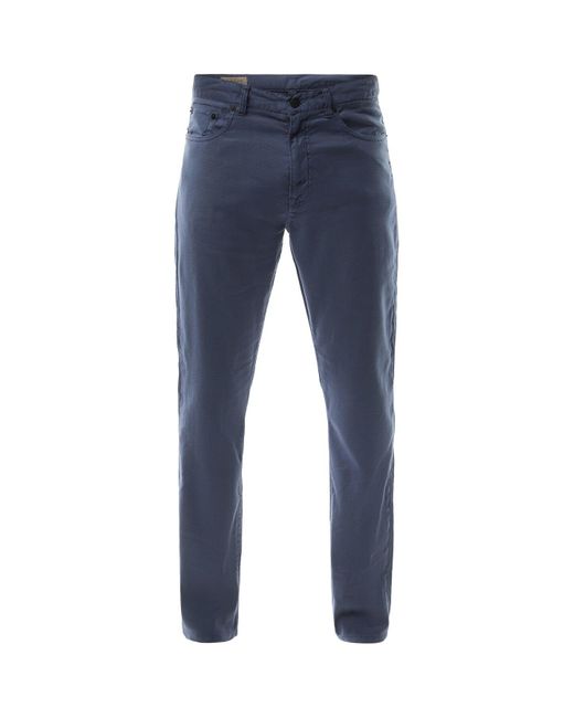 Gant Blue Cotton Linen Jeans for men