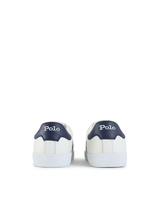 Polo Ralph Lauren White Court Vulc Trainers for men