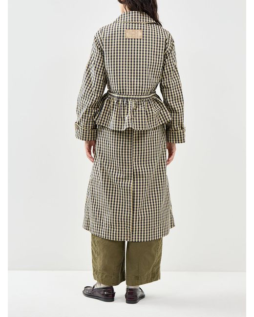 Damson Madder White Myrtle Multi Wear Trench Coat Gingham