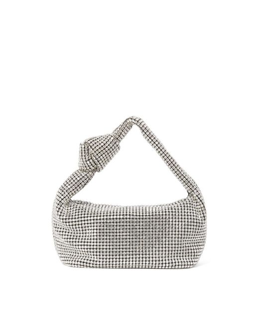Forever New White Signature Daphne Knot Embellished Shoulder Bag