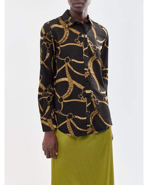 Ralph Lauren Black Chain Link Print Long Sleeve Shirt Multi