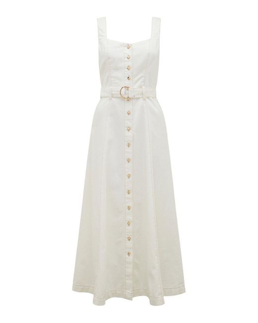 Forever New White Women's Maja Denim Dress