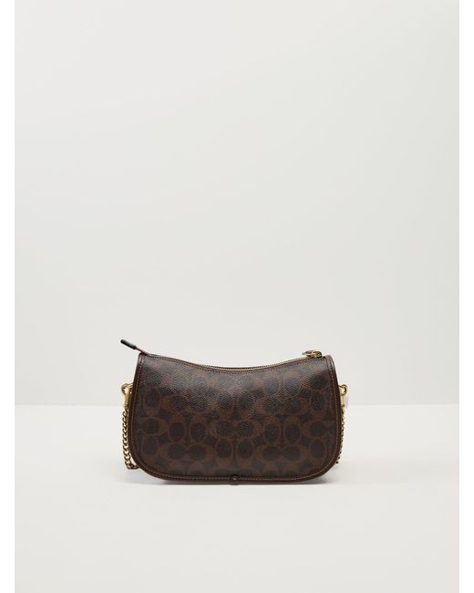 COACH Natural Waverly Signature Canvas Shoulder Bag Maple