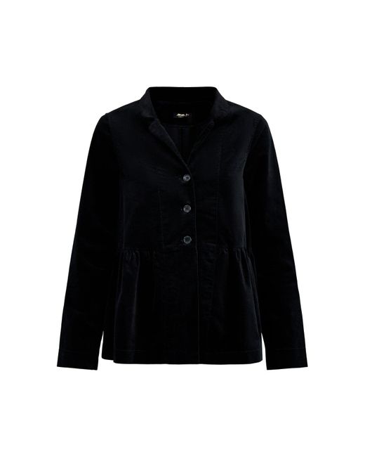 Mama B. Black Velvet Peplum Blazer