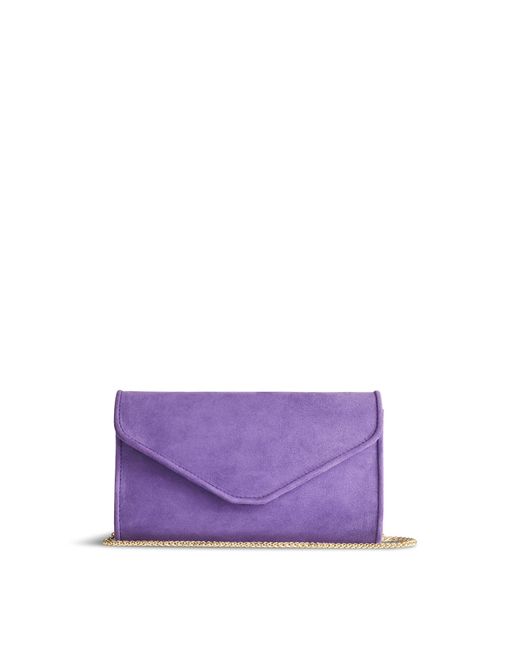 L.K.Bennett Purple Women's Dominica Plum Suede Clutch Bag