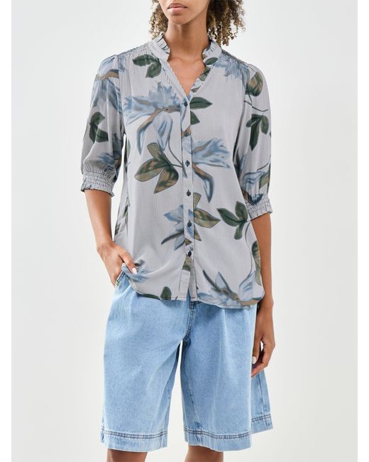 Soya Concept Gray Gina Floral Shirt, Viscose