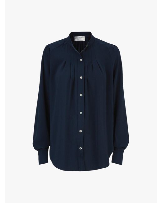 James Lakeland Blue Pin Tuck Shirt