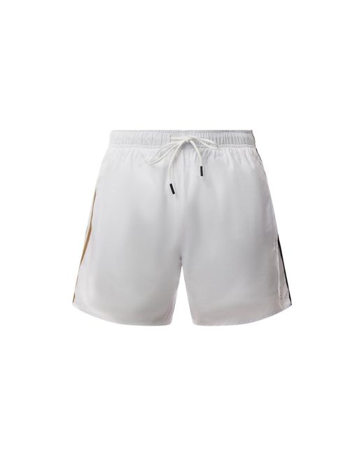 Boss Gray Signature Swim Shorts for men