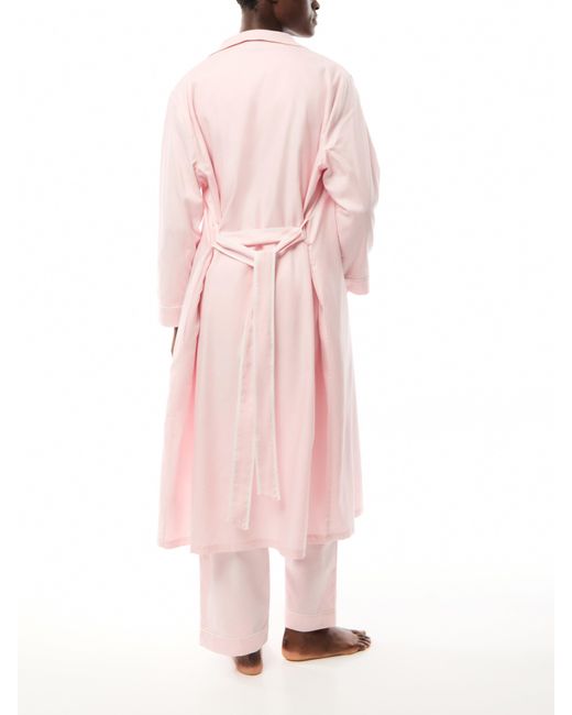 BREATHE Pink Herringbone Robe