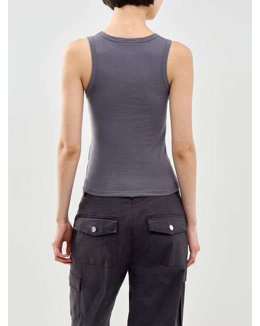 Ed Hardy Gray New York City Diamante Cropped Vest Top