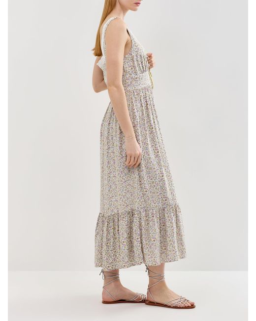Nobody's Child White Heather Midi Dress Printed
