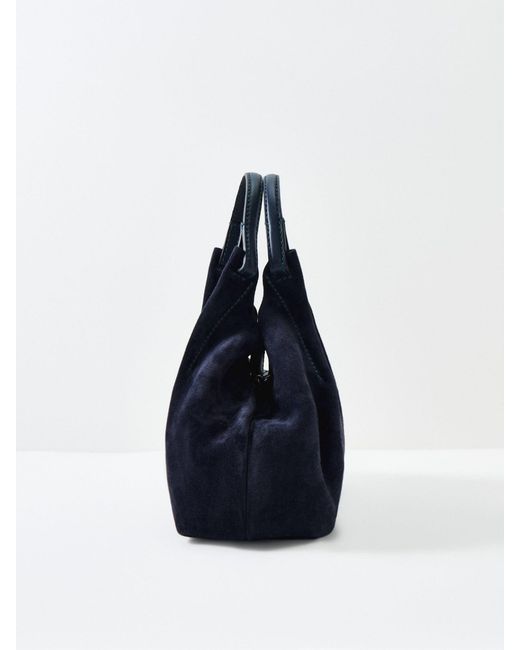 Gianni Chiarini Blue Dua M Suede Crossbody Bag