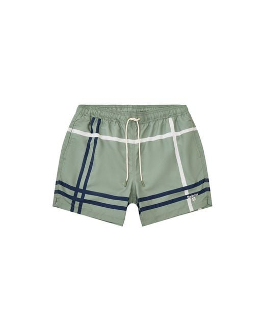 Barbour Green Twain Swim Shorts for men