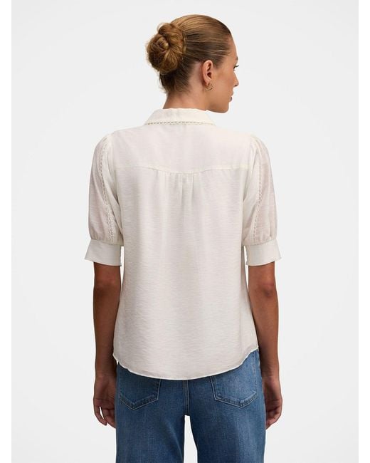Forever New White Finley Trim Detail Blouse